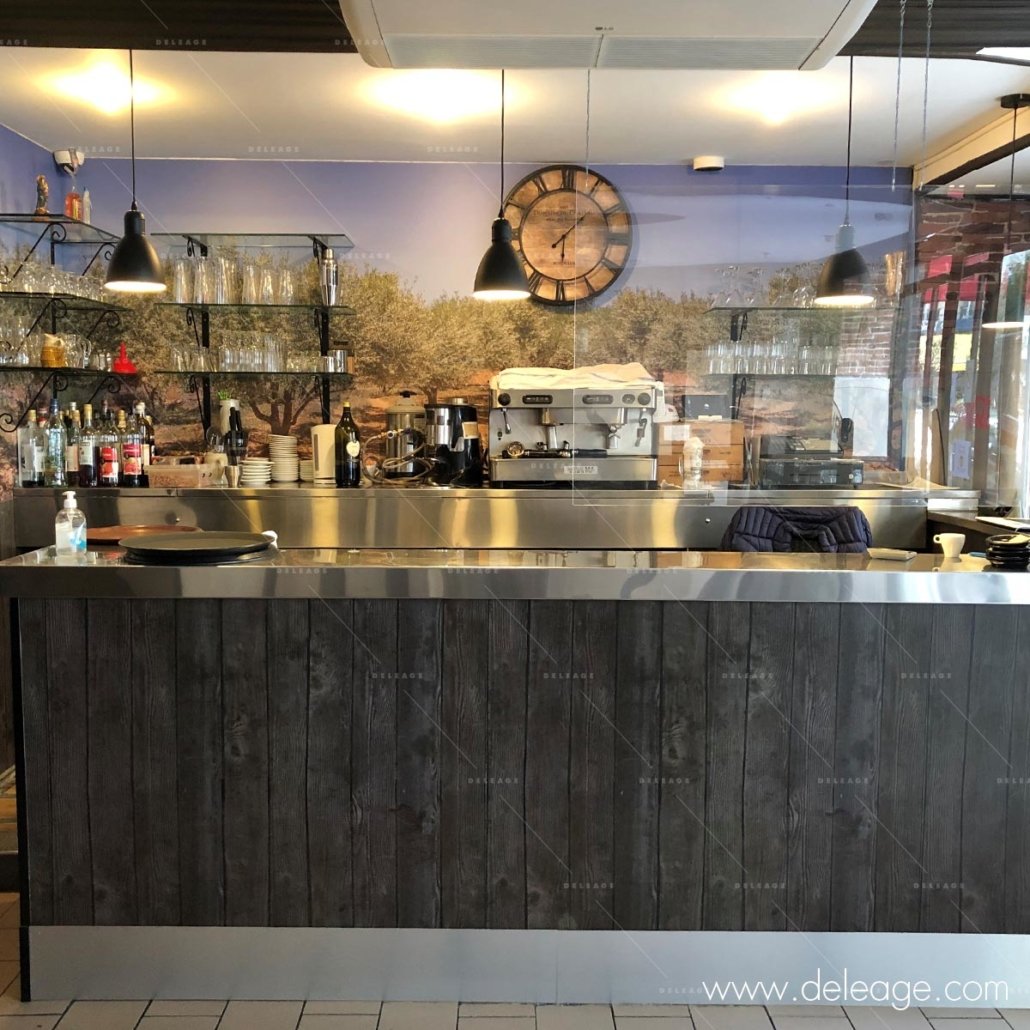 Habillage dibond bar et mur 2