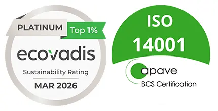 Certifications Certifications EcoVadis Platinum et ISO 14001