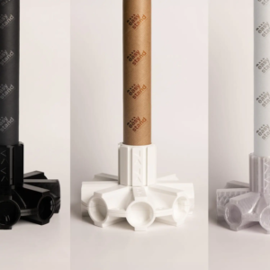 tubes Tubes en carton de structure Easystand avec demi-bumpers noir, blanc et gris